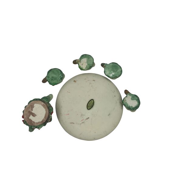 Vintage Miniature Christmas Tea Set C&F Enterprises 48438 Holiday Decor 1995 - Picture 6 of 9